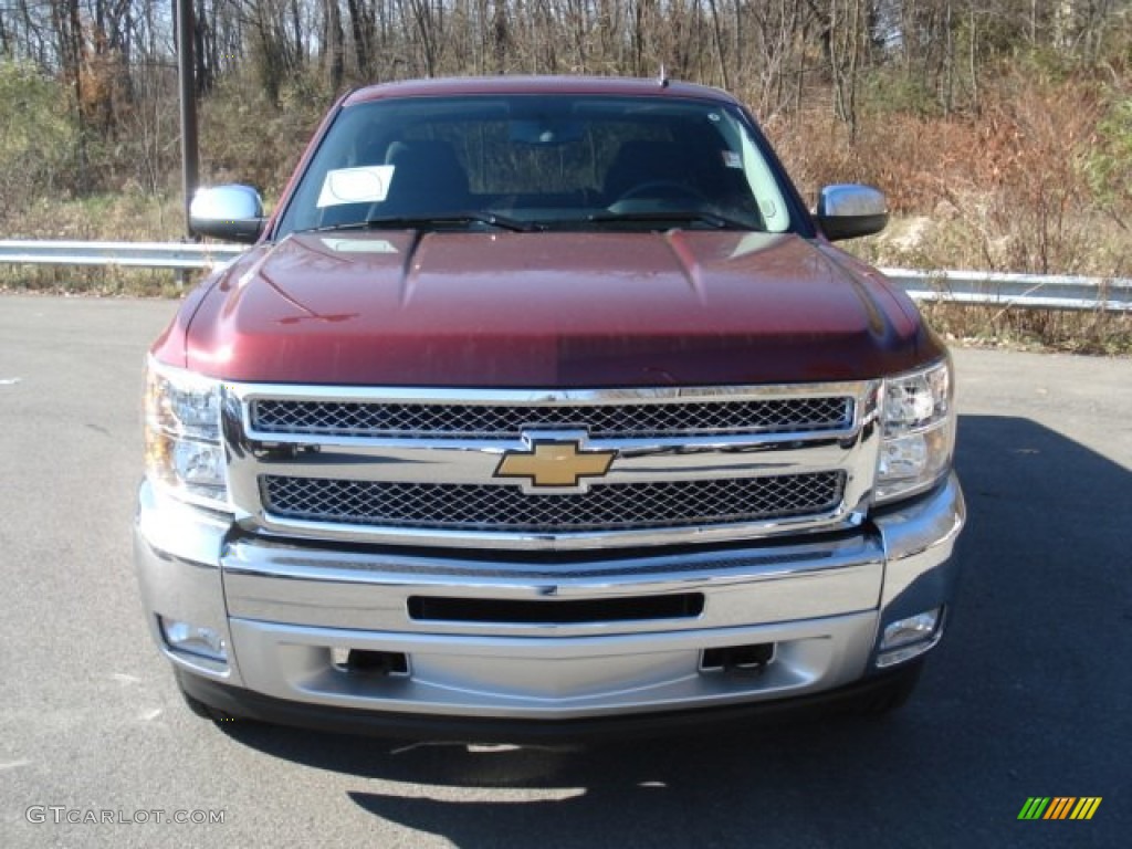 2013 Silverado 1500 LT Extended Cab 4x4 - Deep Ruby Metallic / Ebony photo #3