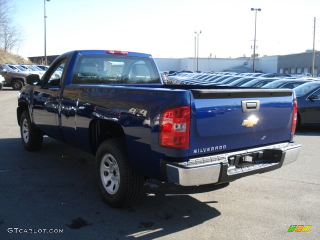 2013 Silverado 1500 Work Truck Regular Cab 4x4 - Blue Topaz Metallic / Dark Titanium photo #6