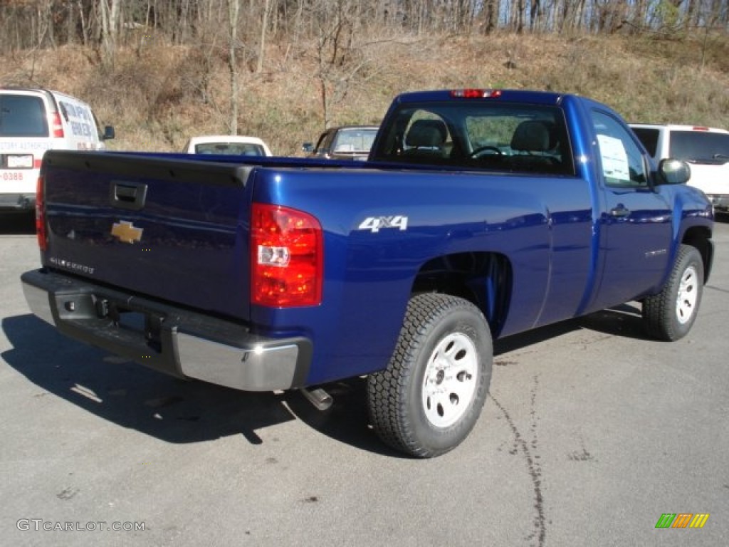 2013 Silverado 1500 Work Truck Regular Cab 4x4 - Blue Topaz Metallic / Dark Titanium photo #8