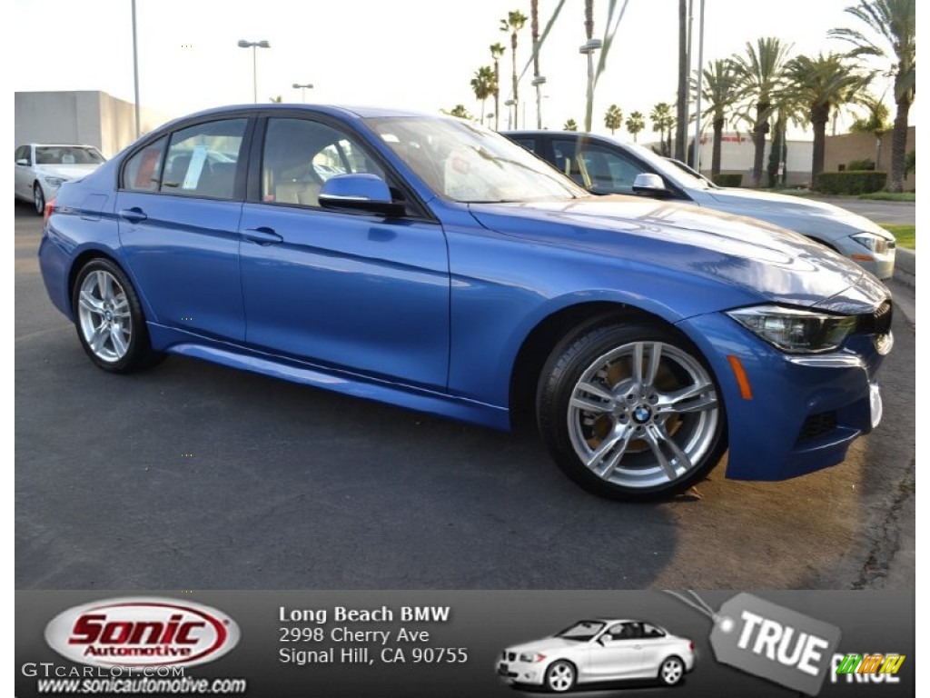 2013 3 Series 328i Sedan - Estoril Blue / Black photo #1