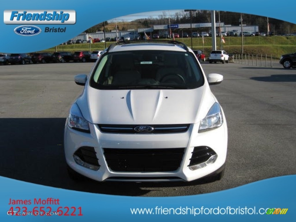 2013 Escape SEL 2.0L EcoBoost 4WD - White Platinum Metallic Tri-Coat / Medium Light Stone photo #3