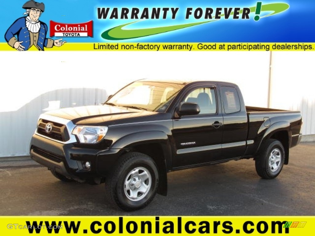 2012 Tacoma V6 SR5 Access Cab 4x4 - Black / Graphite photo #1