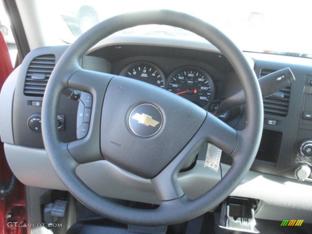 2013 Chevrolet Silverado 1500 LS Extended Cab 4x4 Dark Titanium Steering Wheel Photo #73605884