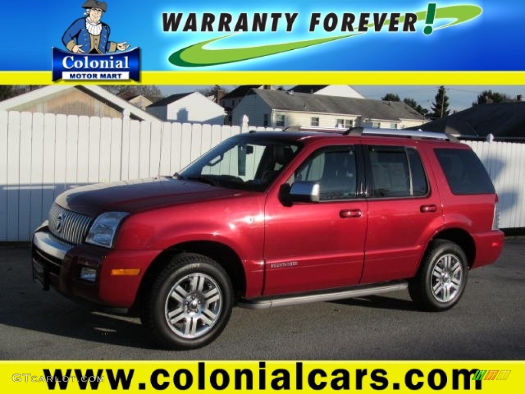 2010 Mountaineer V6 Premier AWD - Sangria Red Metallic / Charcoal Black photo #1
