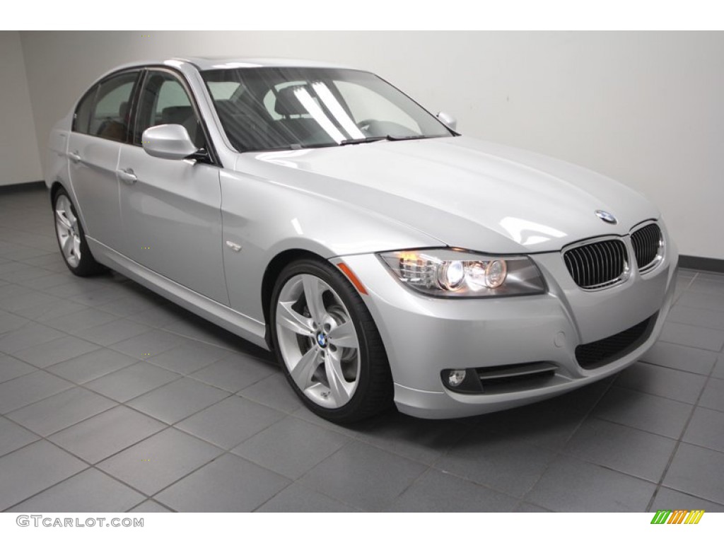 2009 3 Series 335i Sedan - Titanium Silver Metallic / Black photo #1