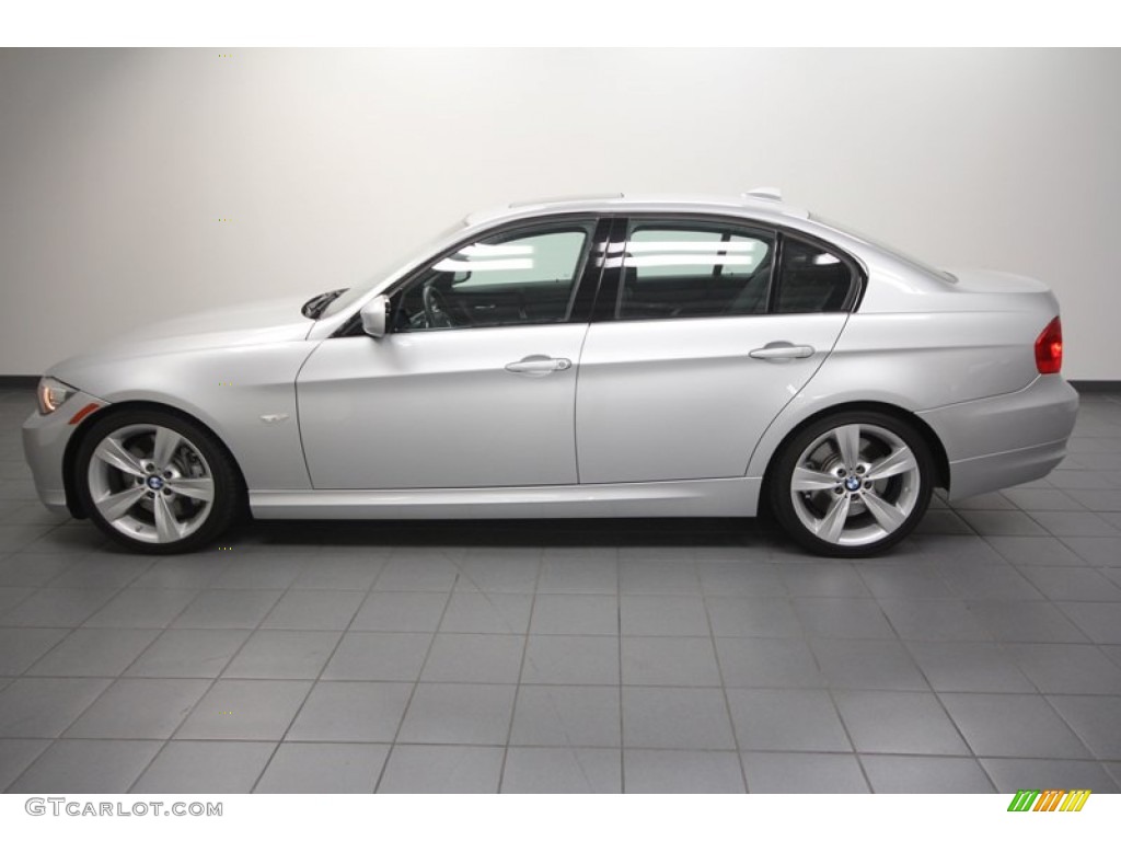 2009 3 Series 335i Sedan - Titanium Silver Metallic / Black photo #2