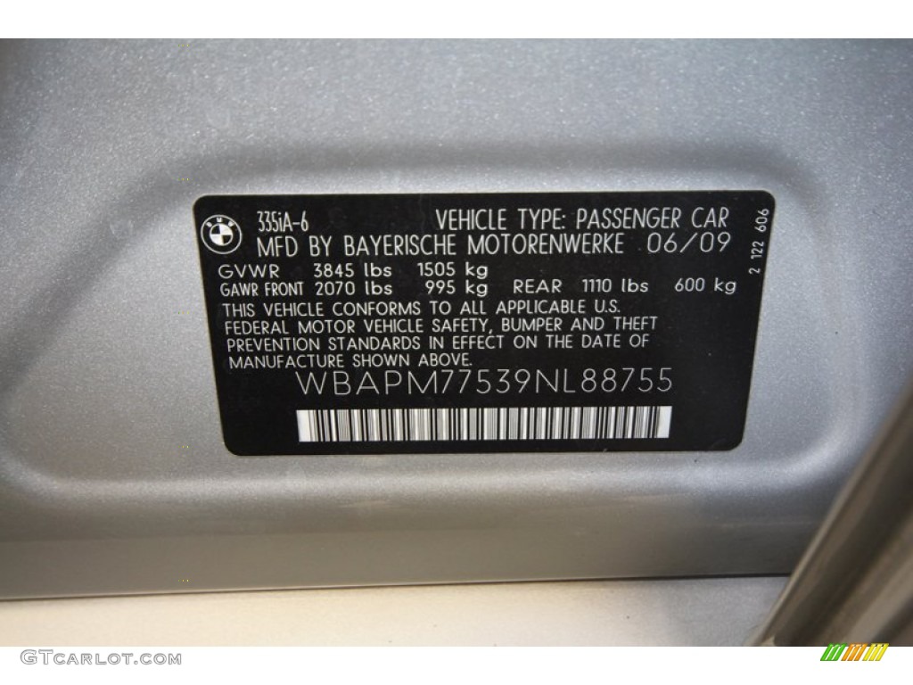 2009 3 Series 335i Sedan - Titanium Silver Metallic / Black photo #9