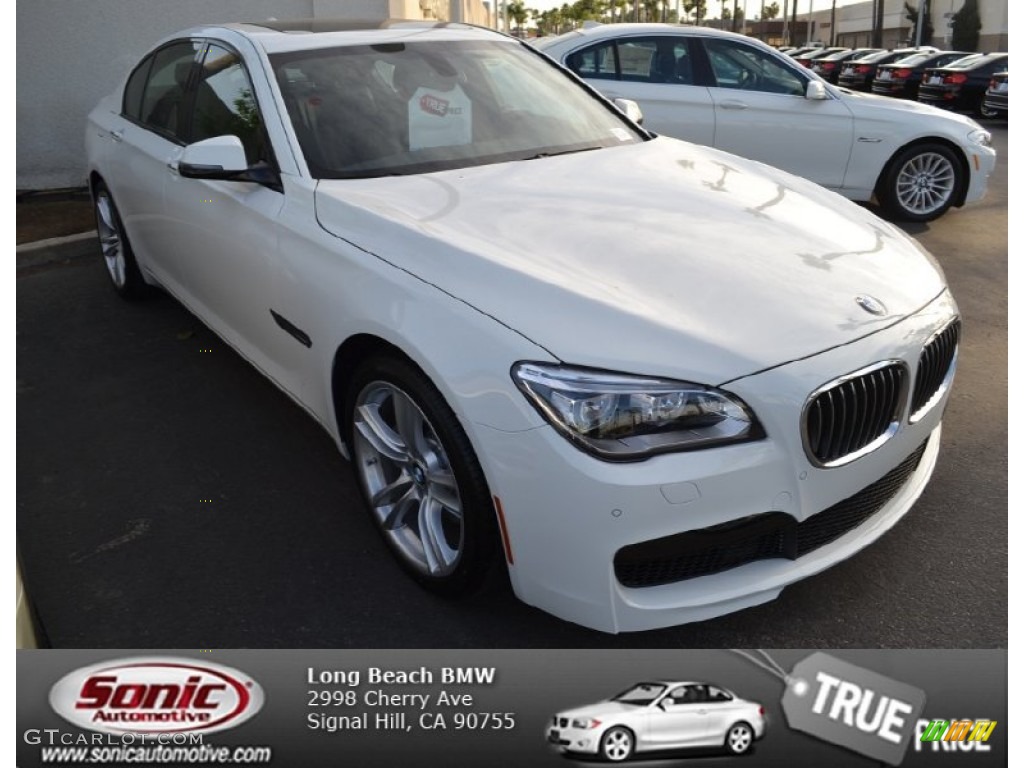2013 7 Series 740i Sedan - Alpine White / Black photo #1