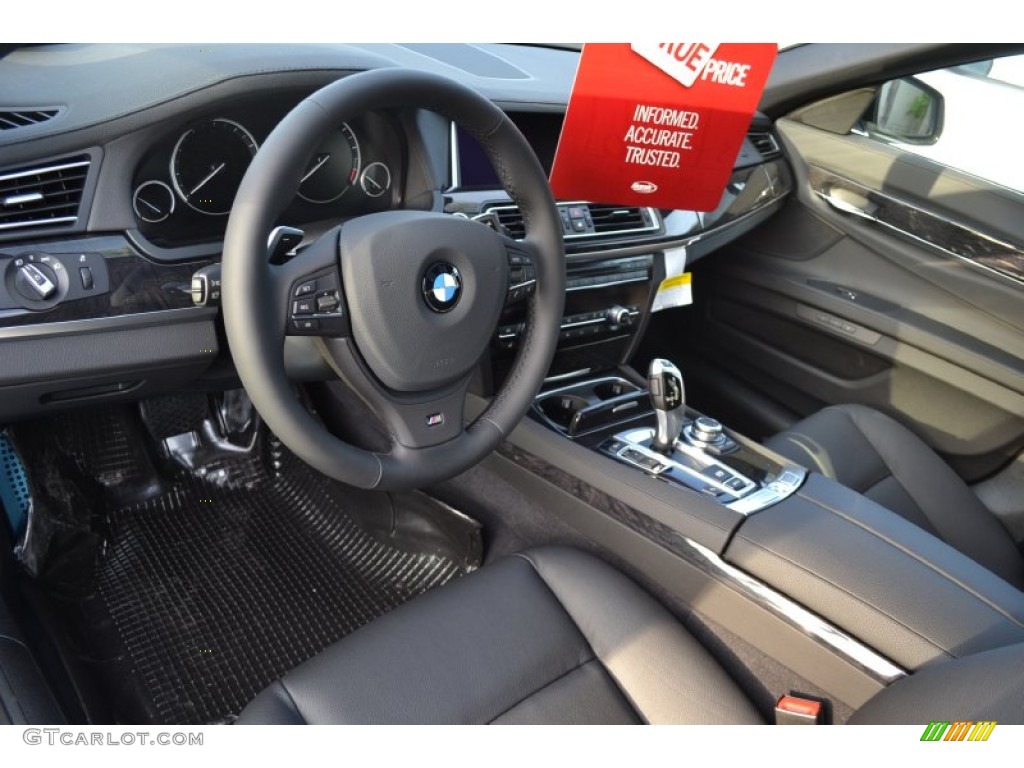 Black Interior 2013 BMW 7 Series 740i Sedan Photo #73606484