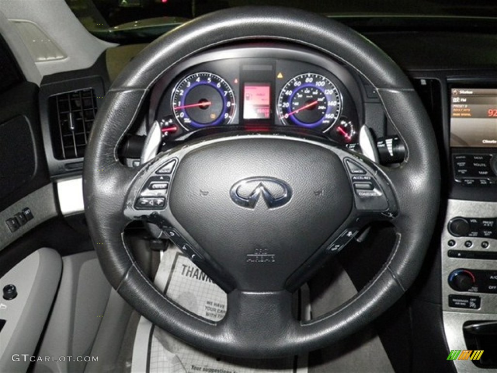 2007 Infiniti G 35 S Sport Sedan Stone Gray Steering Wheel Photo #73607504