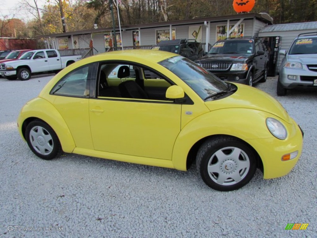 1999 New Beetle GLS TDI Coupe - Yellow / Black photo #2