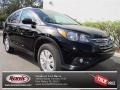 2013 Crystal Black Pearl Honda CR-V EX-L  photo #1