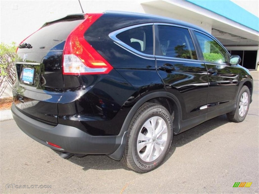 2013 CR-V EX-L - Crystal Black Pearl / Black photo #3