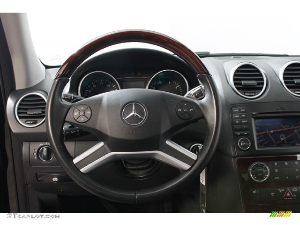 2010 Mercedes-Benz ML 350 4Matic Black Steering Wheel Photo #73610534