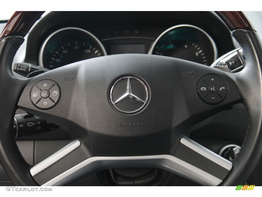 2010 Mercedes-Benz ML 350 4Matic Black Steering Wheel Photo #73610553