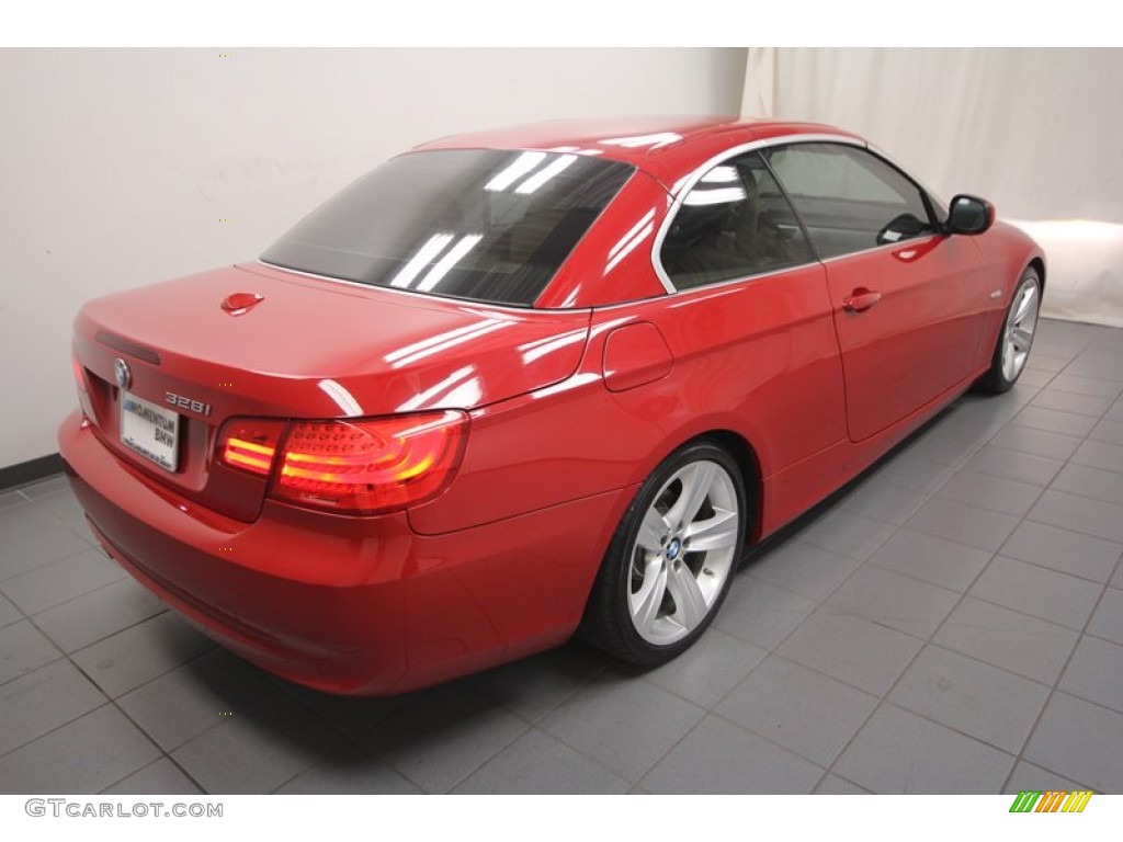 2011 3 Series 328i Convertible - Crimson Red / Cream Beige photo #12