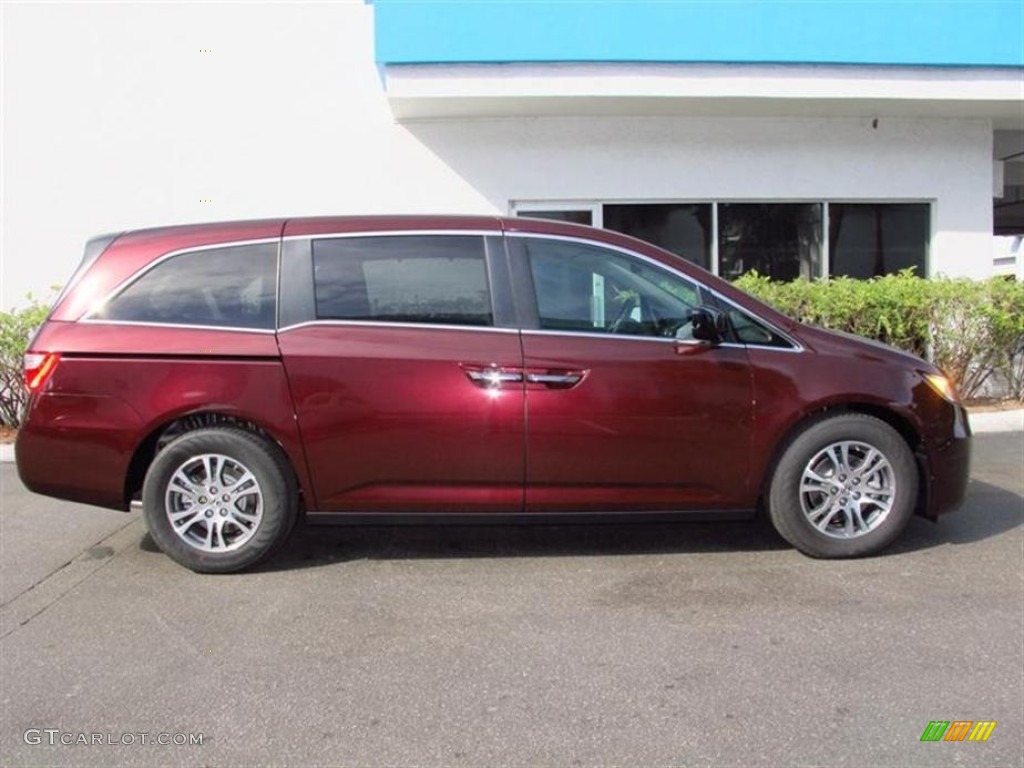 Dark Cherry Pearl 2013 Honda Odyssey EX Exterior Photo #73611255