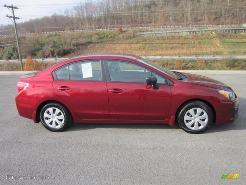 2012 Impreza 2.0i 4 Door - Camellia Red Pearl / Black photo #8