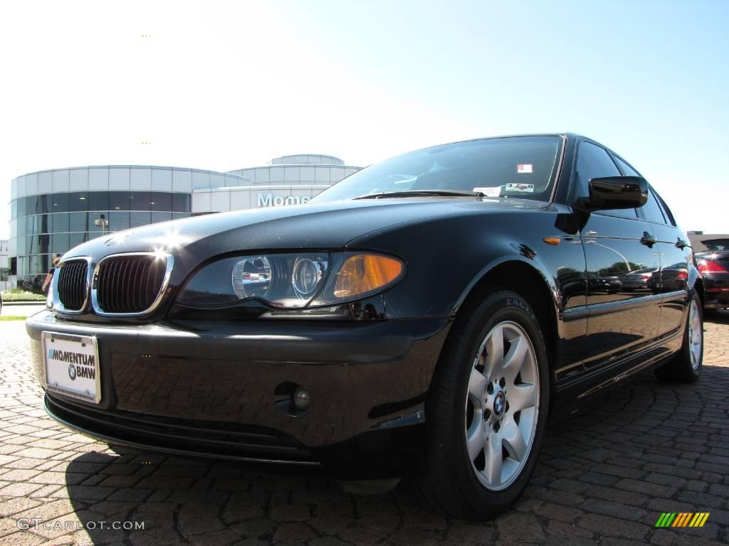 2004 3 Series 325i Sedan - Jet Black / Sand photo #9
