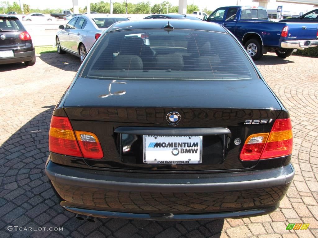 2004 3 Series 325i Sedan - Jet Black / Sand photo #12