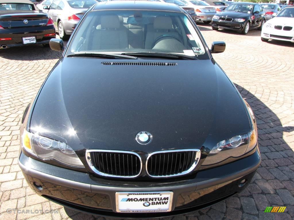 2004 3 Series 325i Sedan - Jet Black / Sand photo #16