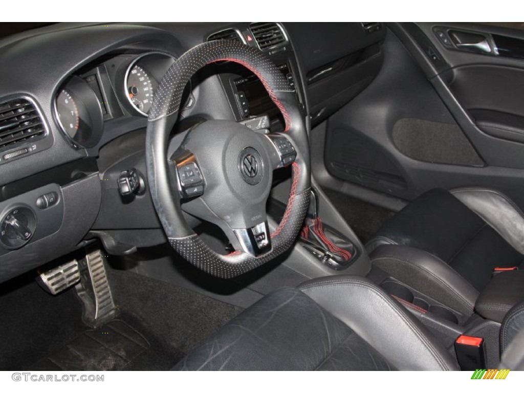 Titan Black Leather Interior 2010 Volkswagen GTI 4 Door Photo #73612514