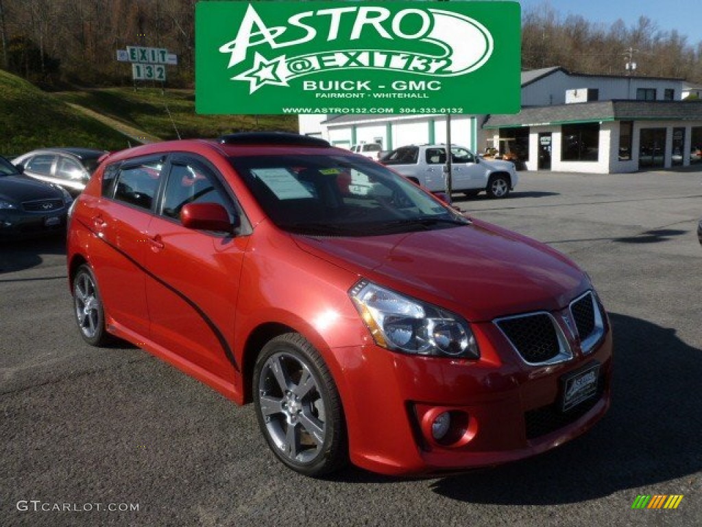 2009 Vibe GT - Red Hot Metallic / Ebony photo #1