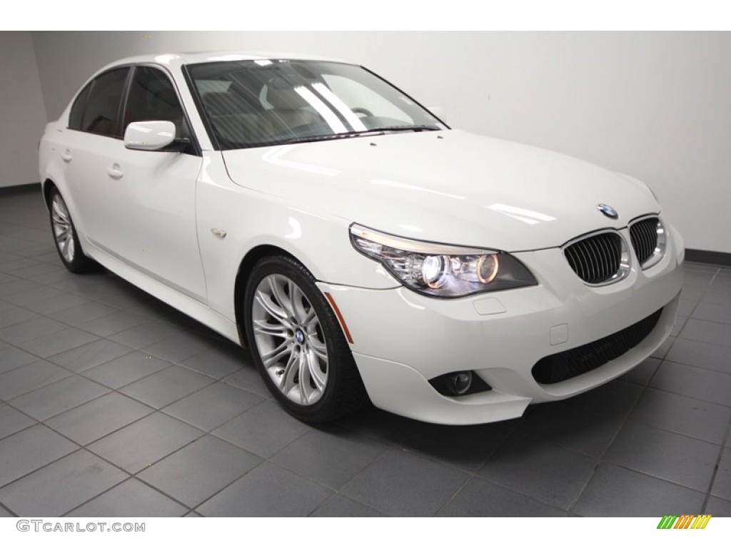 2010 5 Series 535i Sedan - Alpine White / Cream Beige photo #1