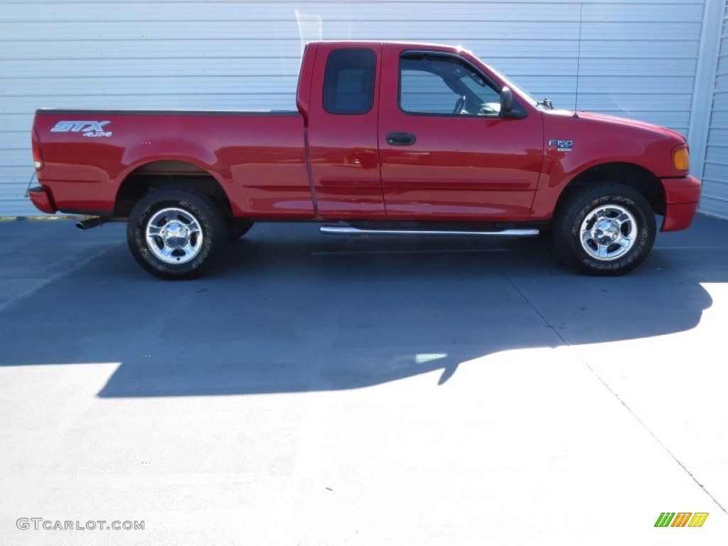 2004 F150 STX Heritage SuperCab 4x4 - Bright Red / Heritage Graphite Grey photo #2