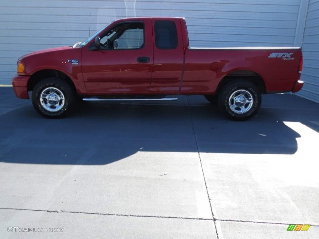 2004 F150 STX Heritage SuperCab 4x4 - Bright Red / Heritage Graphite Grey photo #5