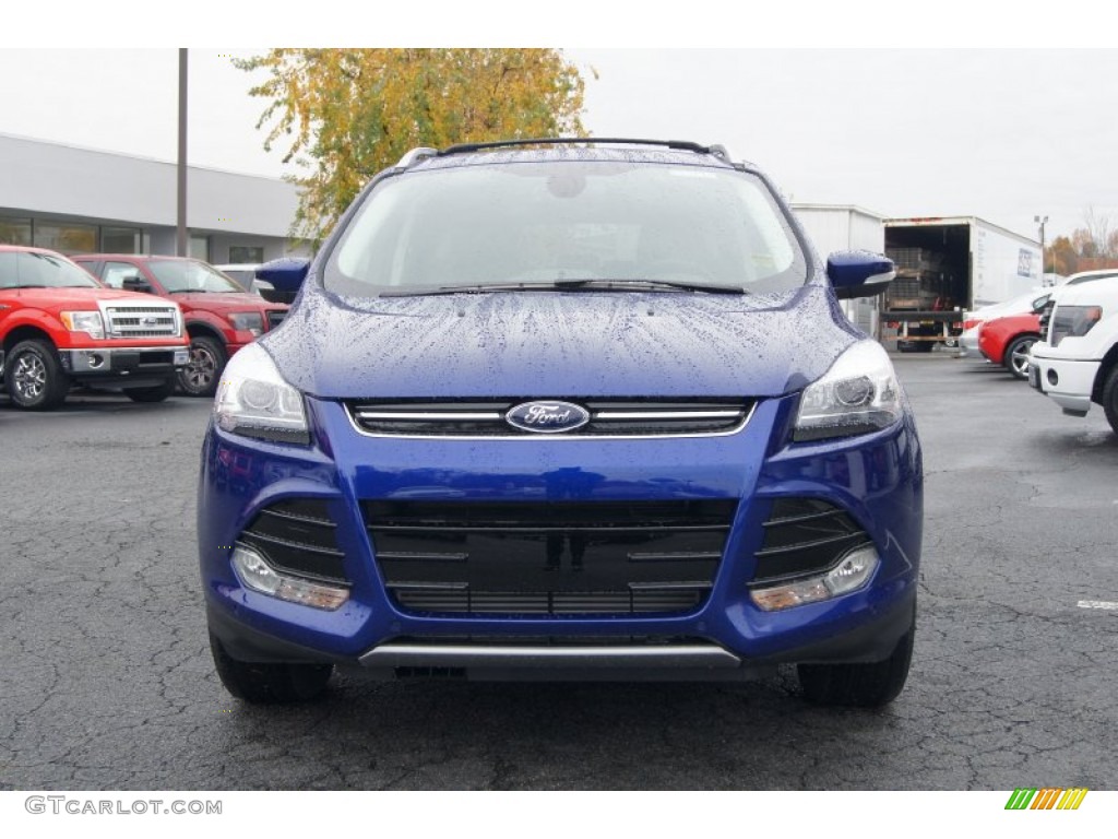 2013 Escape Titanium 2.0L EcoBoost - Deep Impact Blue Metallic / Charcoal Black photo #7