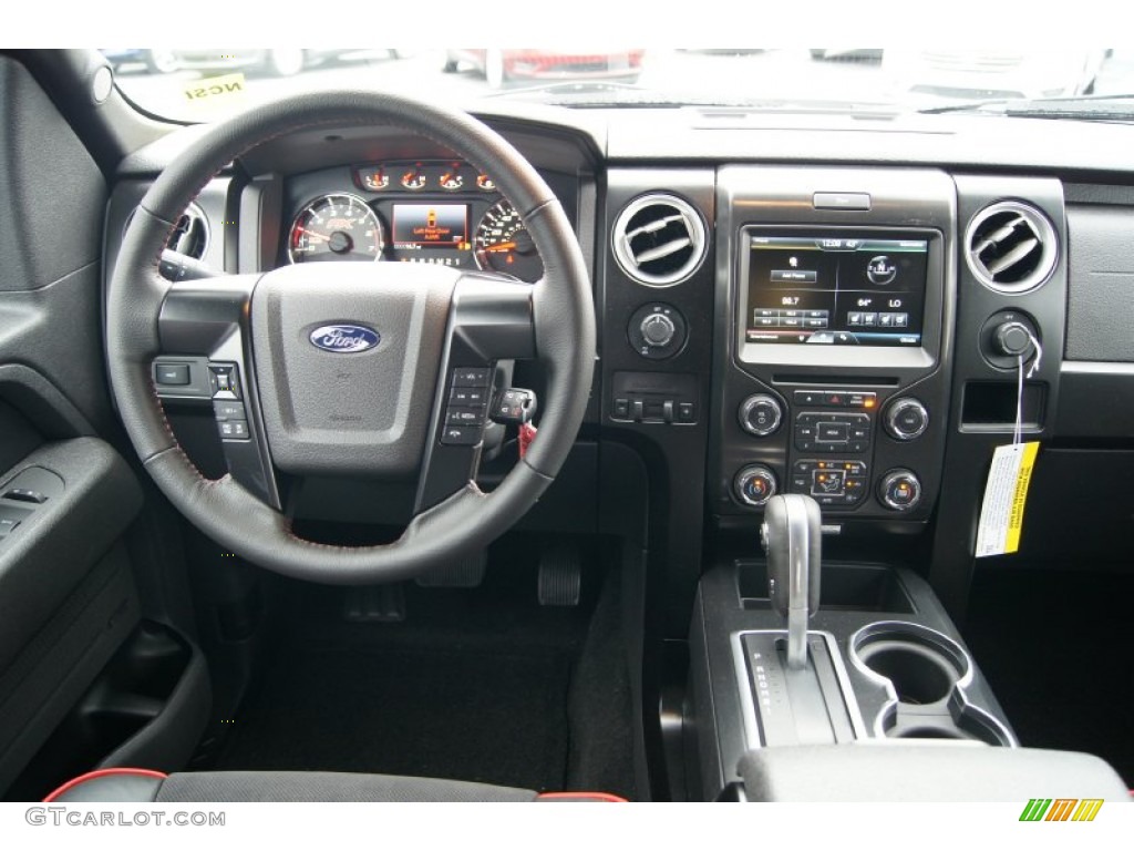 2013 Ford F150 FX2 SuperCrew FX Sport Appearance Black/Red Dashboard Photo #73617150