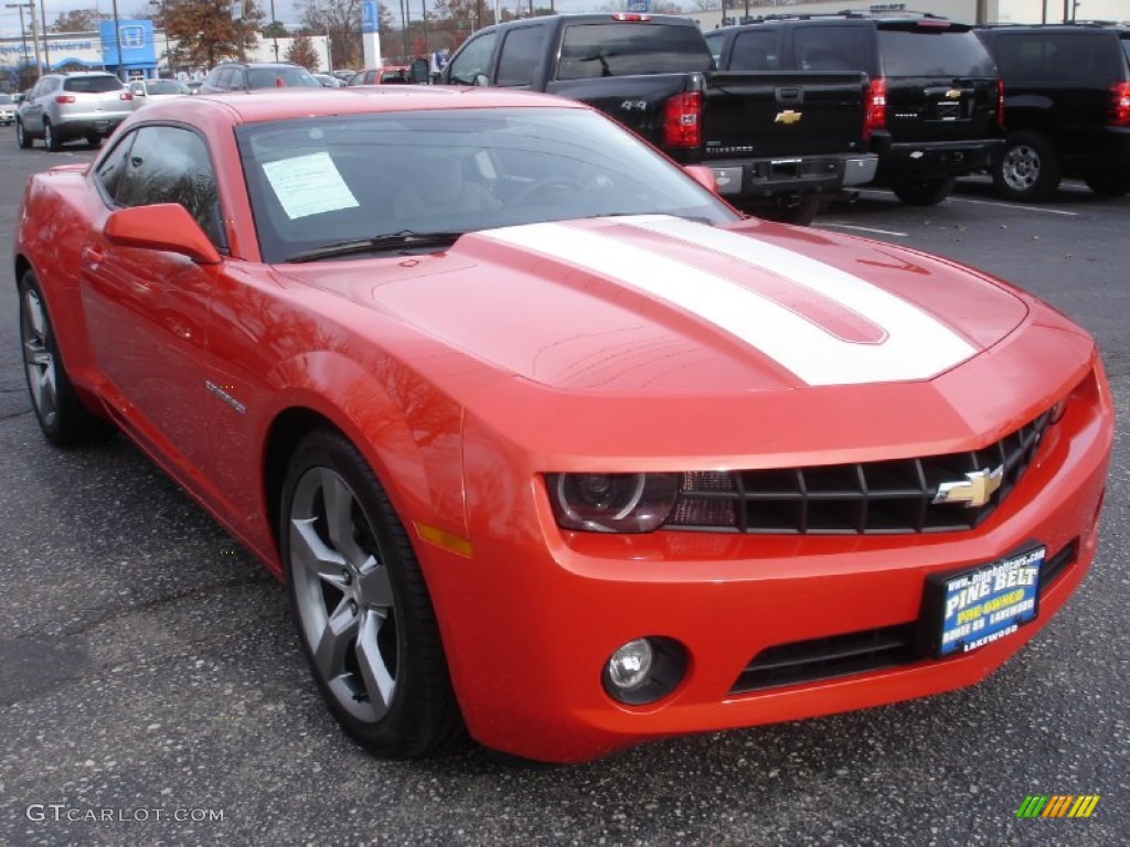 2012 Camaro LT/RS Coupe - Inferno Orange Metallic / Gray photo #3