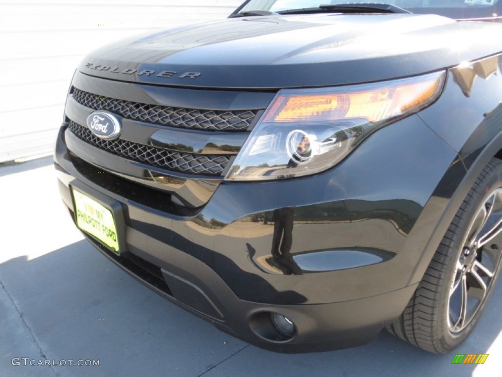 2013 Explorer Sport 4WD - Tuxedo Black Metallic / Charcoal Black photo #9