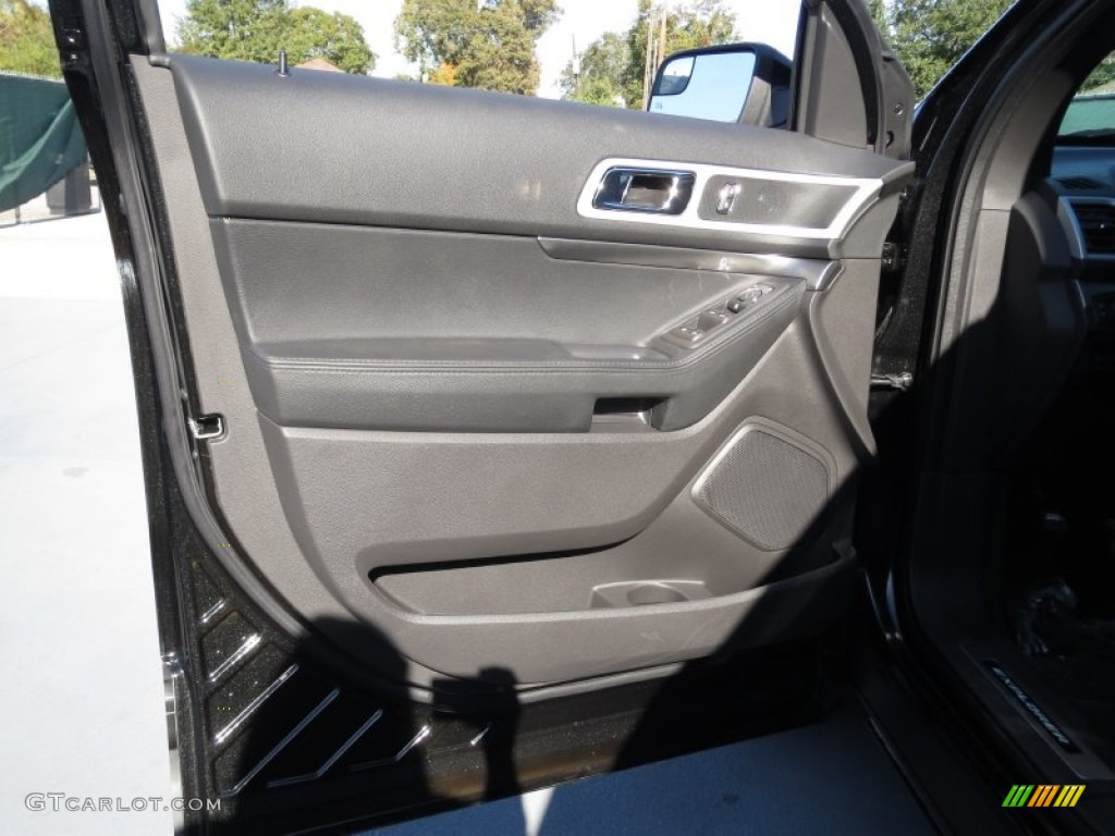 2013 Ford Explorer Sport 4WD Charcoal Black Door Panel Photo #73619081