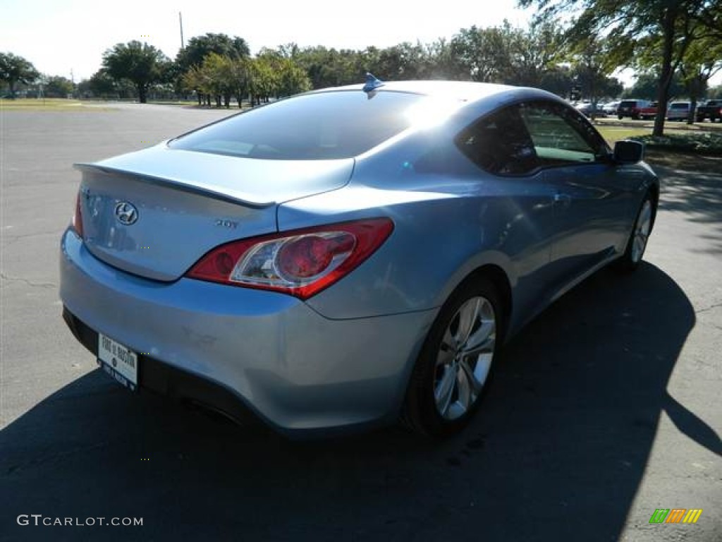 2010 Genesis Coupe 2.0T - Aqua Minerale Blue / Black photo #5