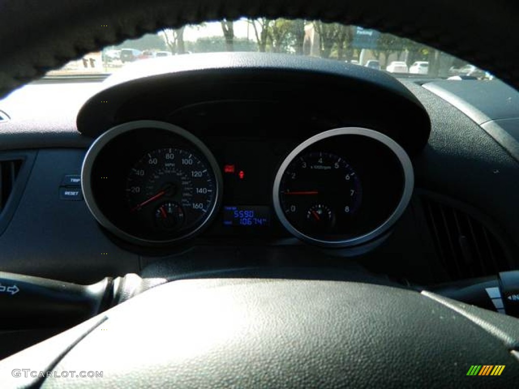 2010 Genesis Coupe 2.0T - Aqua Minerale Blue / Black photo #28