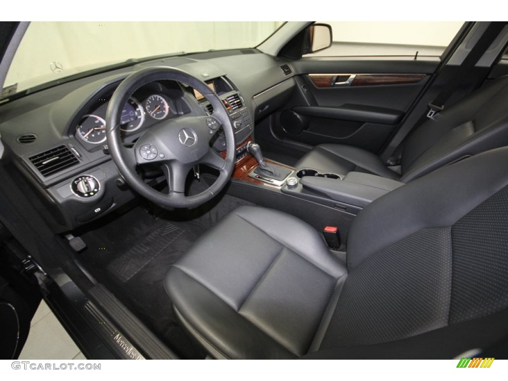 Black Interior 2008 Mercedes-Benz C 300 Sport Photo #73619990