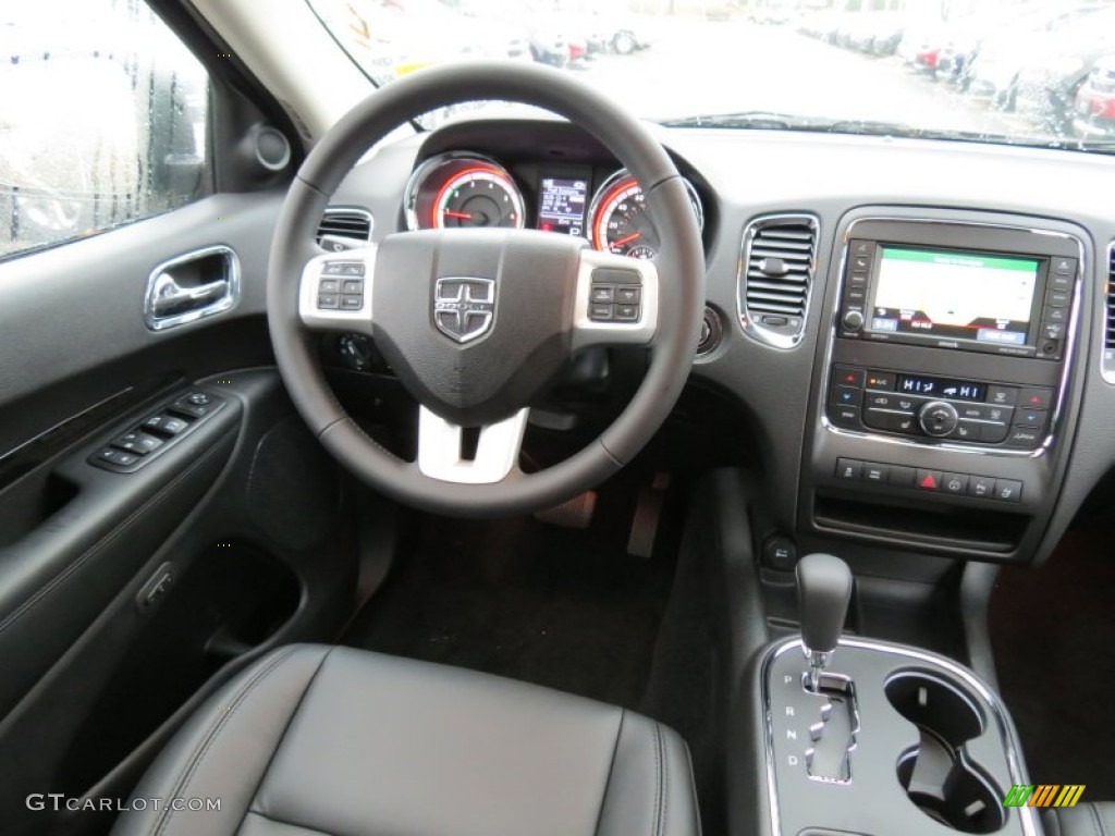 2013 Dodge Durango Crew Black Dashboard Photo #73620549