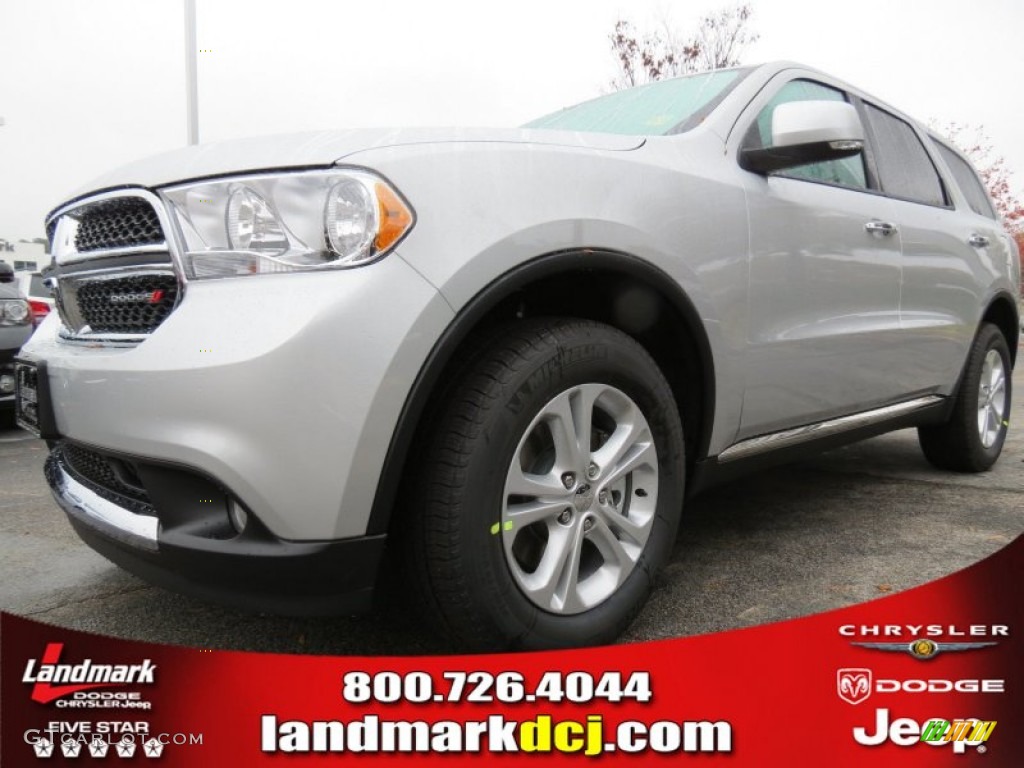 2013 Durango Crew - Bright Silver Metallic / Dark Graystone/Medium Graystone photo #1