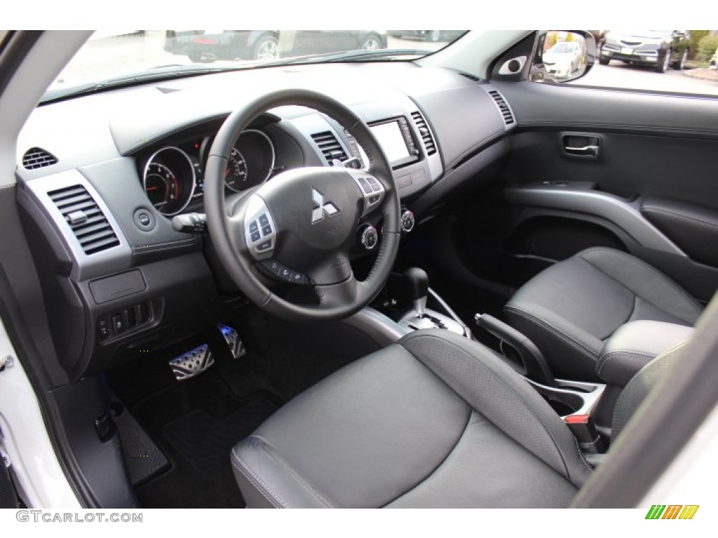 Black Interior 2012 Mitsubishi Outlander GT S AWD Photo #73623021