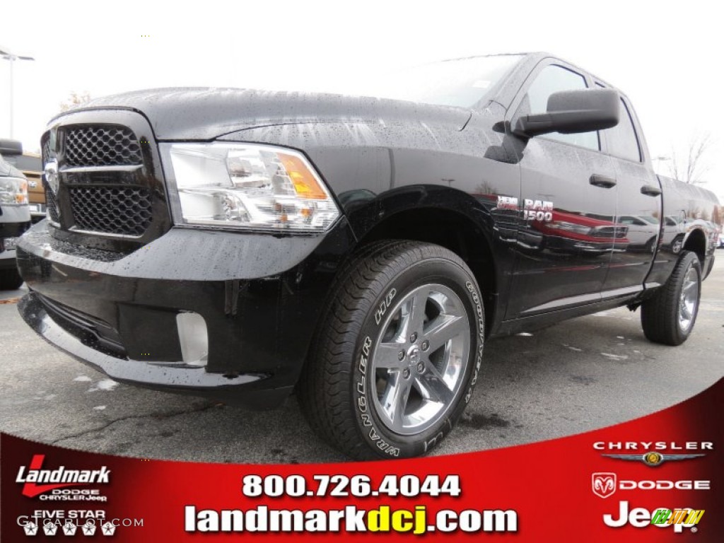 2013 1500 Express Quad Cab - Black / Black/Diesel Gray photo #1