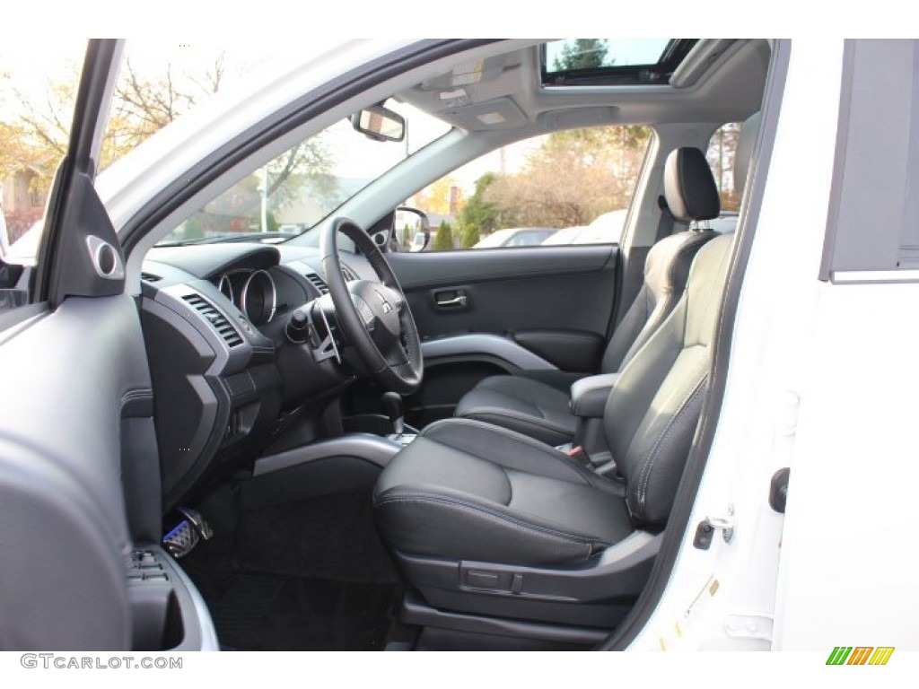 Black Interior 2012 Mitsubishi Outlander GT S AWD Photo #73623041