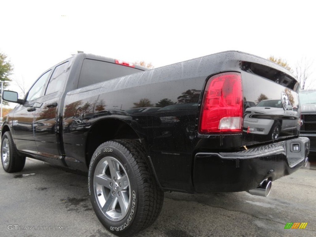 2013 1500 Express Quad Cab - Black / Black/Diesel Gray photo #2