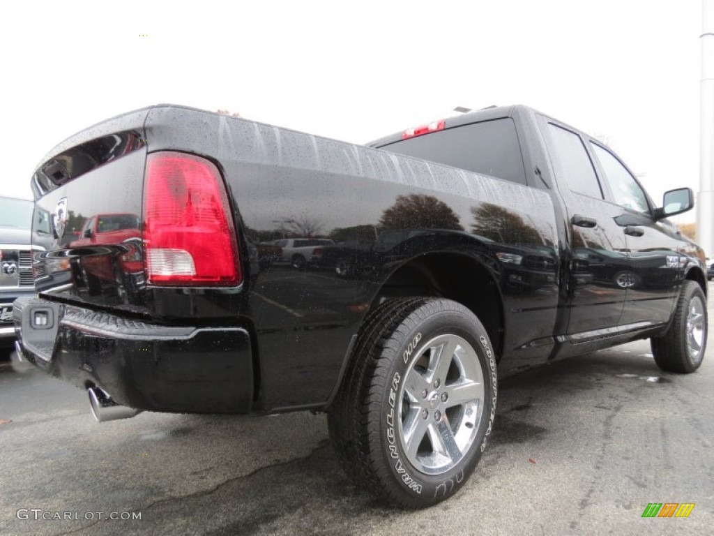 2013 1500 Express Quad Cab - Black / Black/Diesel Gray photo #3