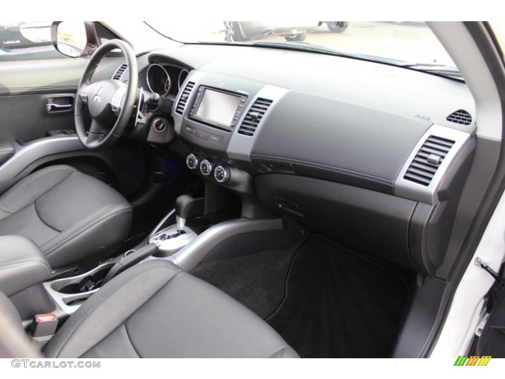2012 Mitsubishi Outlander GT S AWD Black Dashboard Photo #73623302