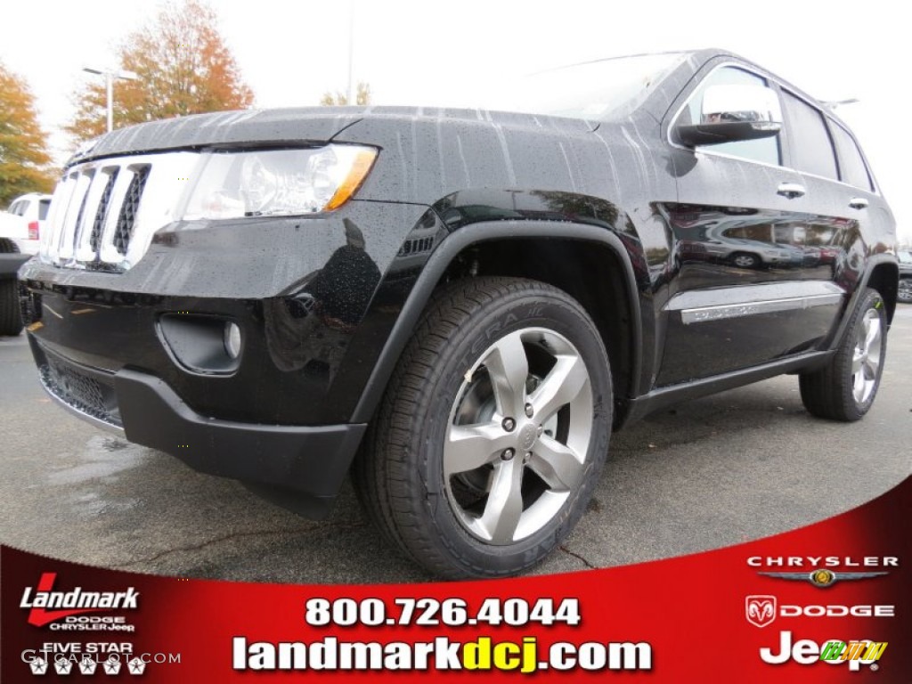 2013 Grand Cherokee Overland - Black Forest Green Pearl / New Saddle/Black photo #1