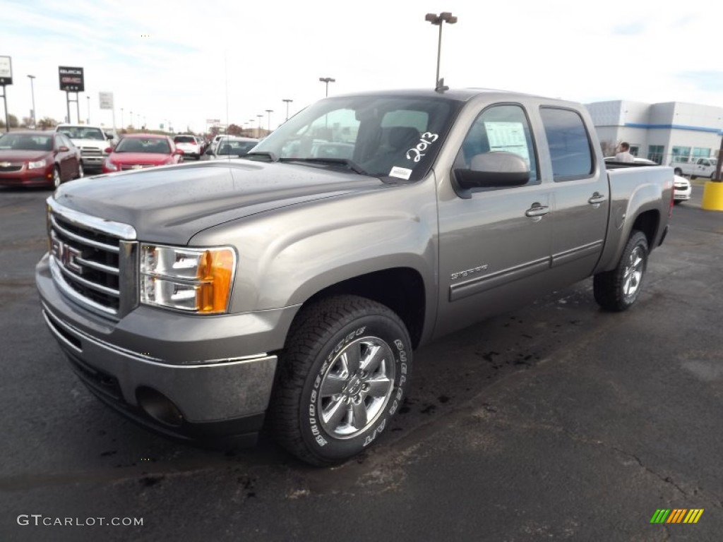 2013 Sierra 1500 SLT Crew Cab 4x4 - Steel Gray Metallic / Ebony photo #1