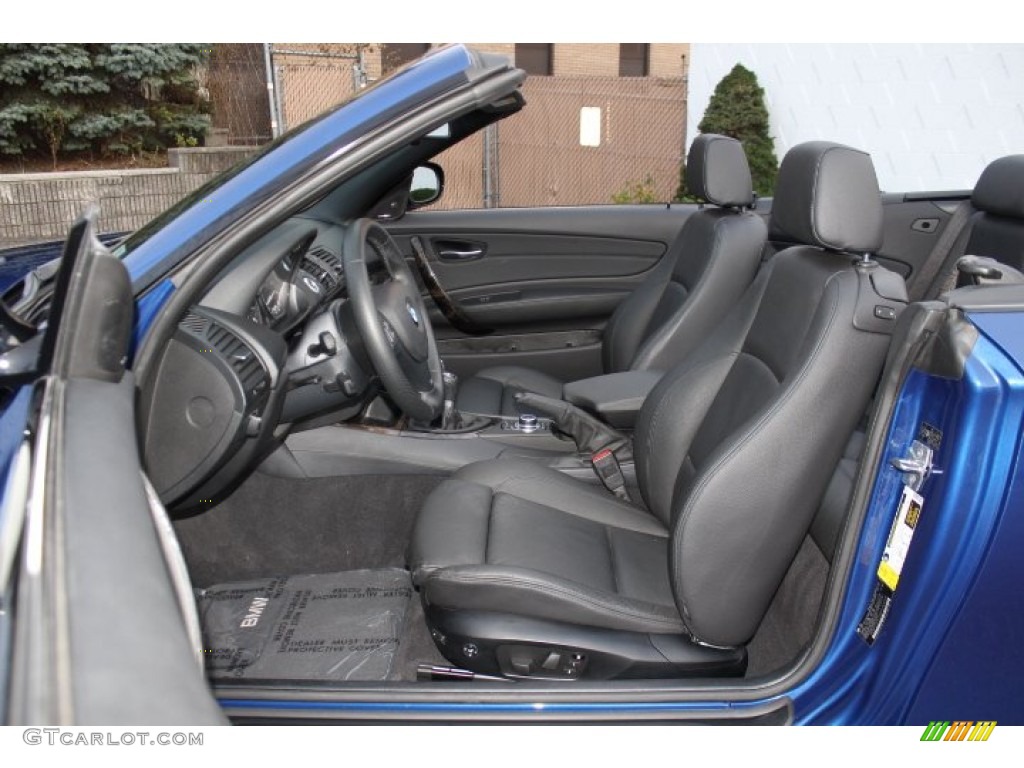 Black Interior 2011 BMW 1 Series 135i Convertible Photo #73624440