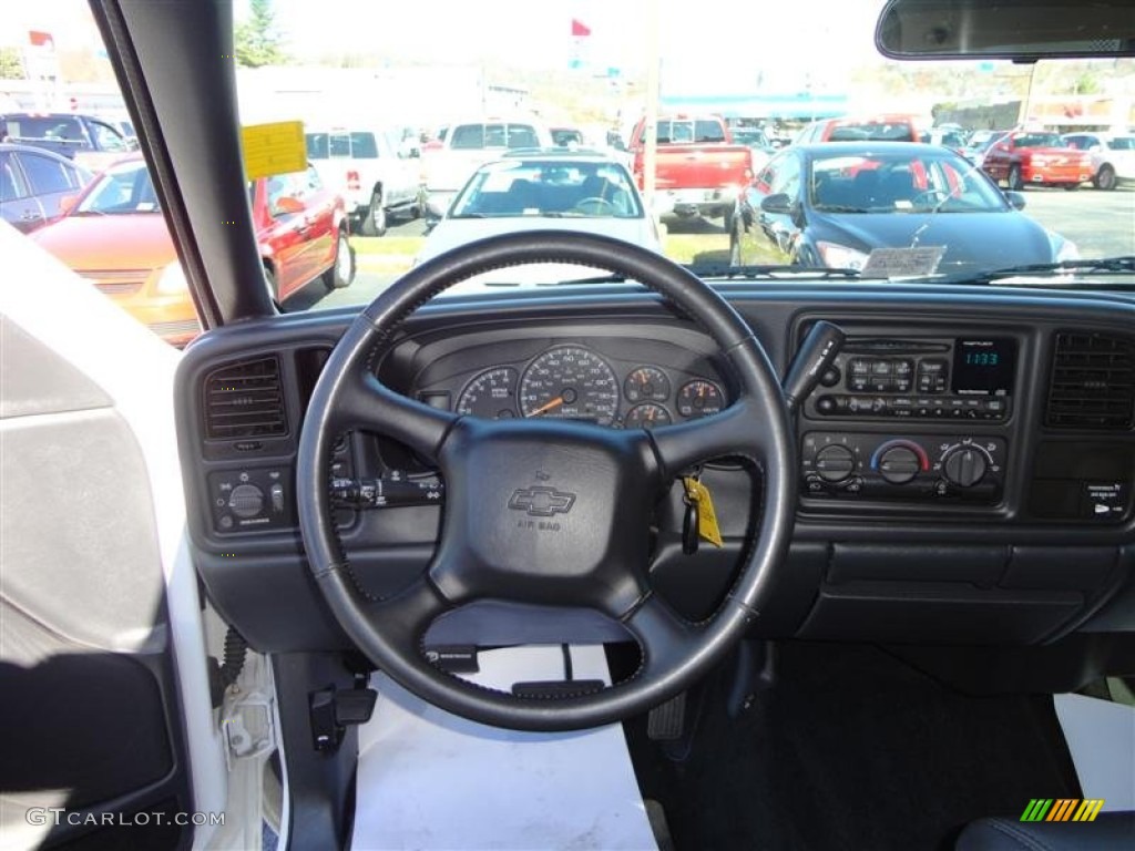 2002 Silverado 1500 LS Extended Cab - Summit White / Graphite Gray photo #7